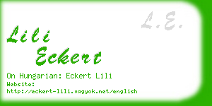 lili eckert business card